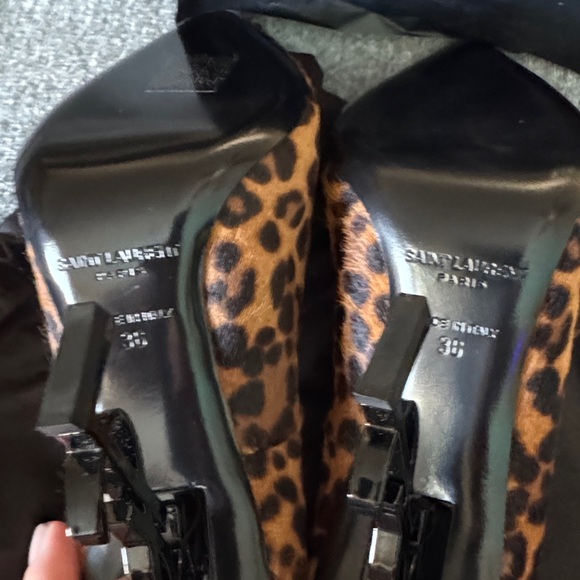 Saint Laurent pony spot/nero lúcido manto naturale  Fur YSL heels size 36 - Picture 10 of 17